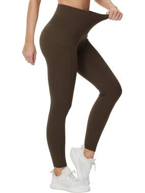🆕Women's Coffee High Waist Soft Tummy Control Athletic Workout Yoga Leggings